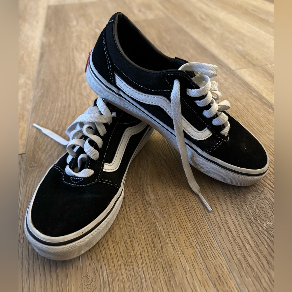 Kids Vans, Size 2, Black